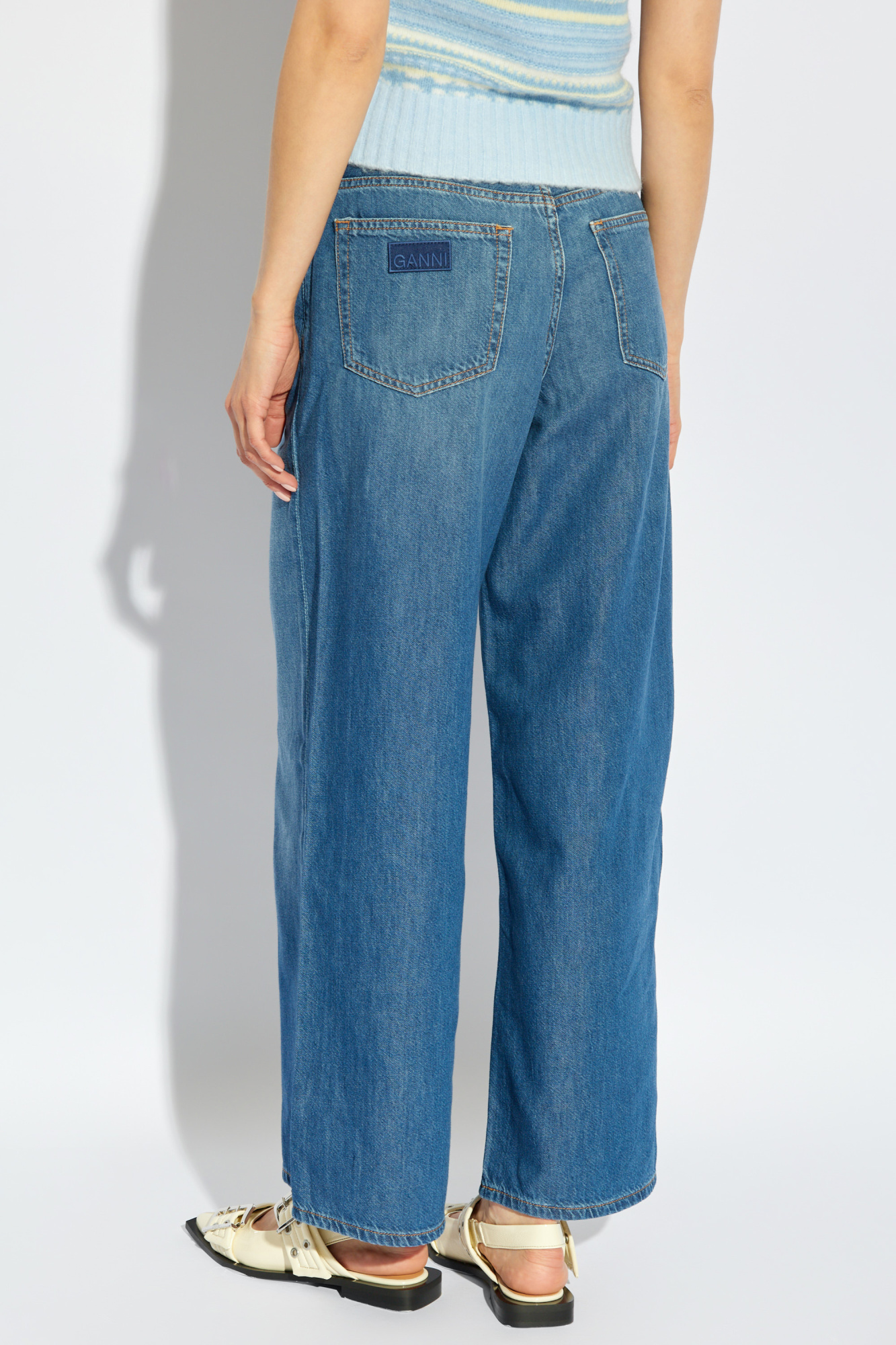 Ganni wide leg jeans best sale